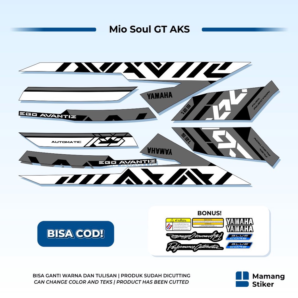 Striping Yamaha Mio Soul GT AKS 125 Variasi Original (9) 2015 2016 2017 2018 2019 2020 2021 LED Full