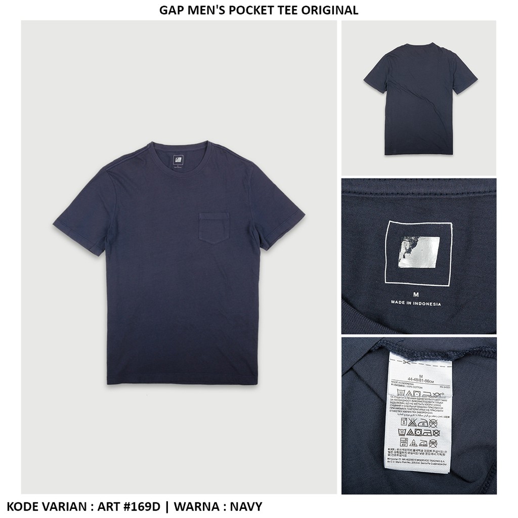 Baju kaos pria GAP Pocket Tee Original #169 - M
