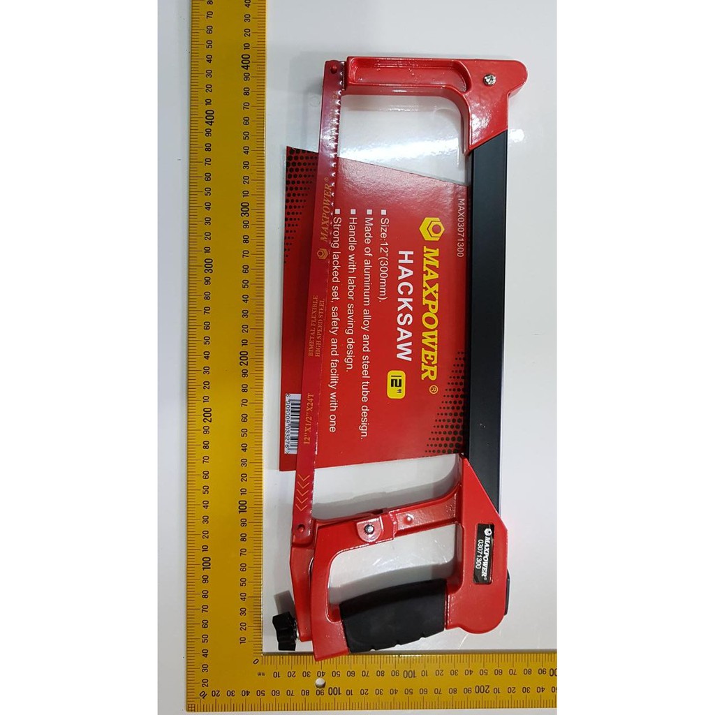 Gagang Stang Gergaji Besi 12 inch HACKSAW FRAME MAXPOWER