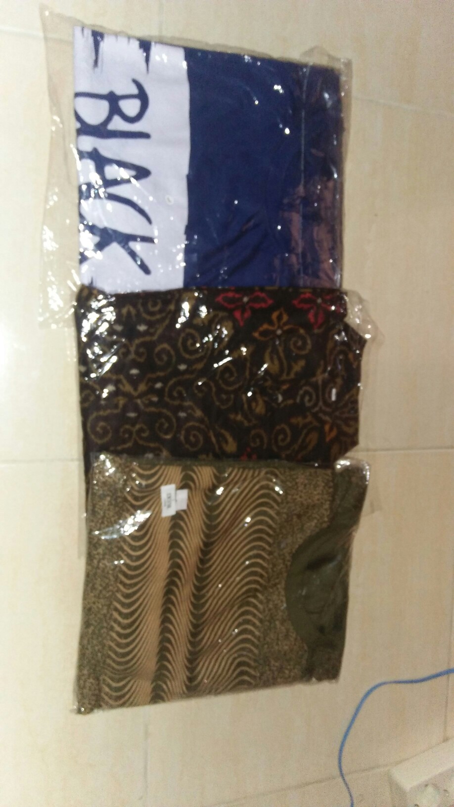 Baju Batik Atasan Pria Jumbo Size M L Xl Xxl Kemeja Batik Lengan Panjang Bahan Katun Kekinian