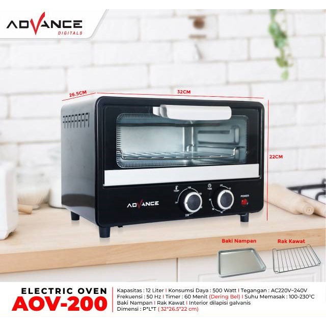 Elektrik Oven / Oven listrik Advance AOV 200 12L