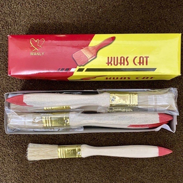 KUAS CAT TEMBOK KUAS CAT GAGANG KAYU 1&quot; 1 1/2&quot; 2&quot; 2 1/2&quot; 3&quot; 4&quot; TERMURAH