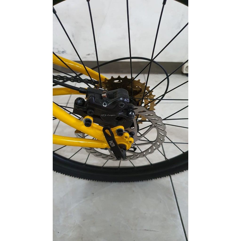 Sepeda Lipat FNHON Storm Kuning Discbrake Disc brake 2 x 8 speed Crank sora 50 34 Shimano 11 36