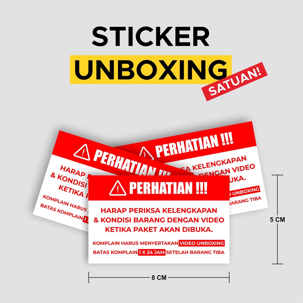 

[SATUAN] Sticker Unboxing Murah