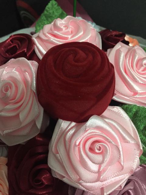 Kotak / Box Cincin Couple Bentuk Mawar