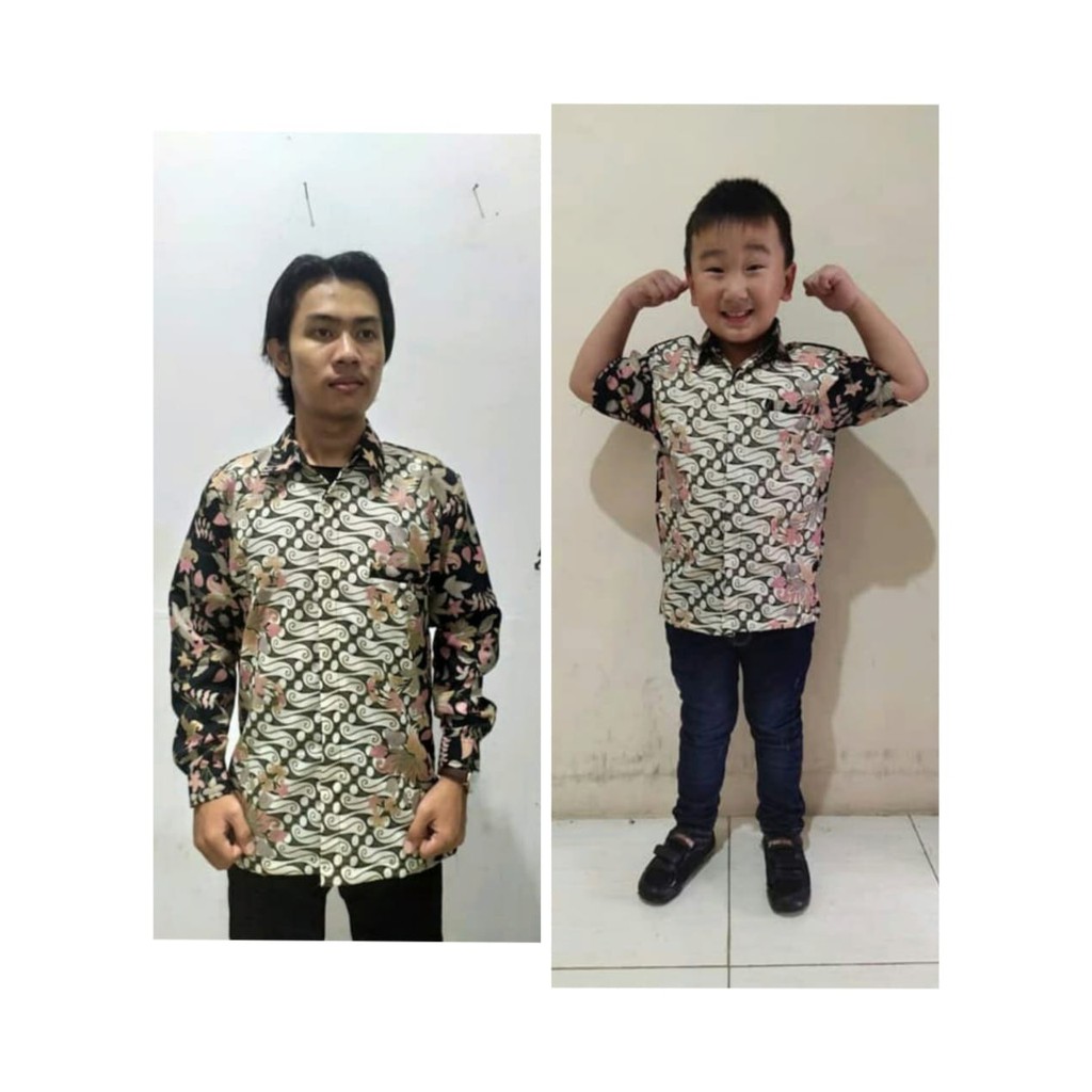 SB Collection Couple Dadboy Radija Atasan Kemeja Batik Modern Anak Dan Ayah Pria