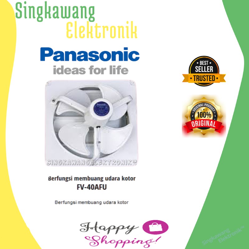 PANASONIC EXHAUST FV-40AFU FAN INDUSTRI RESTORAN DINDING/PLAFON 16 INCH