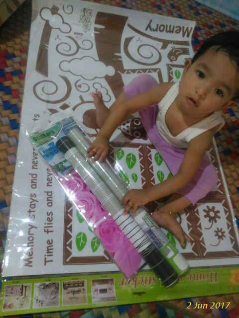 Silver Mozaic Sticker Dapur Stiker Dapur 45cmx5m