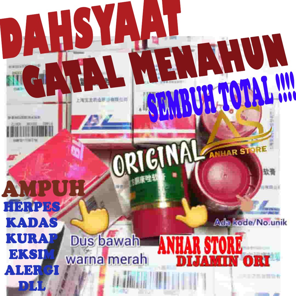 Salep Obat Gatal Jamur Selangkangan Eksim Menahun Jerawat Panu Kurap BL Cina Paling Ampuh Original D