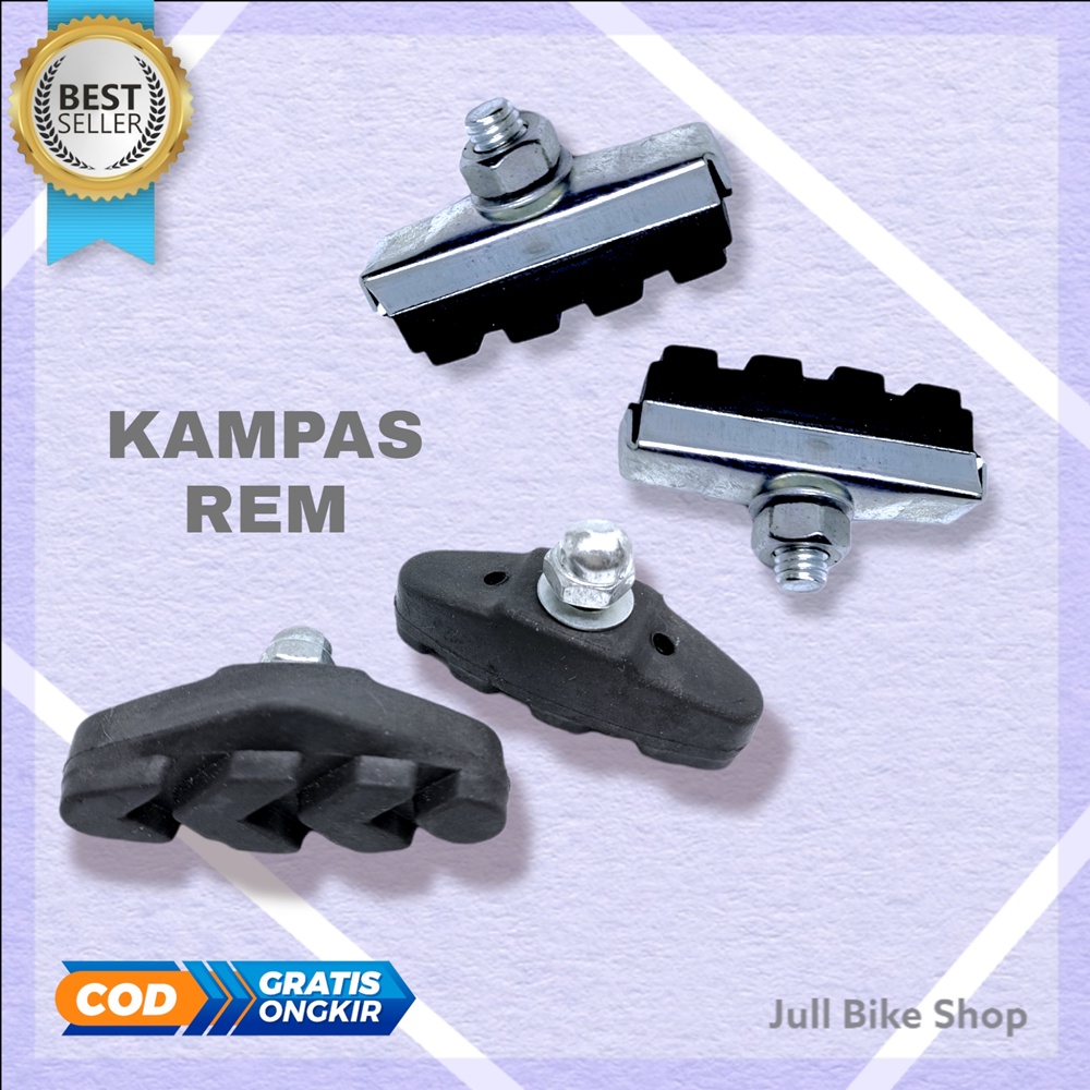 2pcs Kampas rem sepeda u brake pads karet mtb lipat road bike bmx dll capit