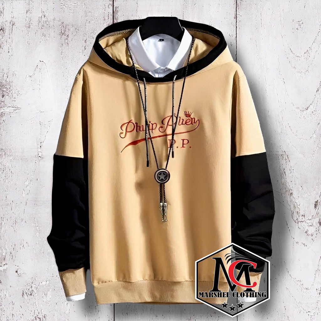 RCL - Sweater Distro Philip Plime Premium Cowo / Bahan Tebal Switer Cowok Keren/ Jaket Pria Terbaru Gaya / Hodie / Suiter /Sweter Hoody Pria Switer Sweeter Original / Warna Hitam / Kuning / Putih / COD / Bayar Ditempat / Best Seller