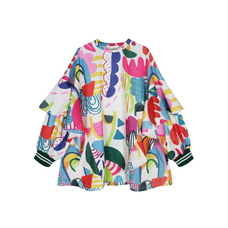 NEW - Nadjani Tops Nala Printed White