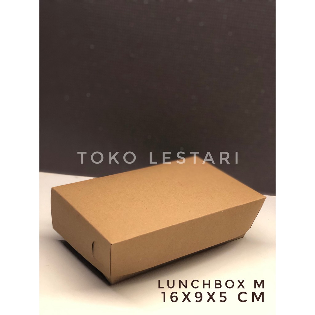 Jual Box Kraft Dus Coklat Kotak Lunchbox uk M Indonesia|Shopee Indonesia