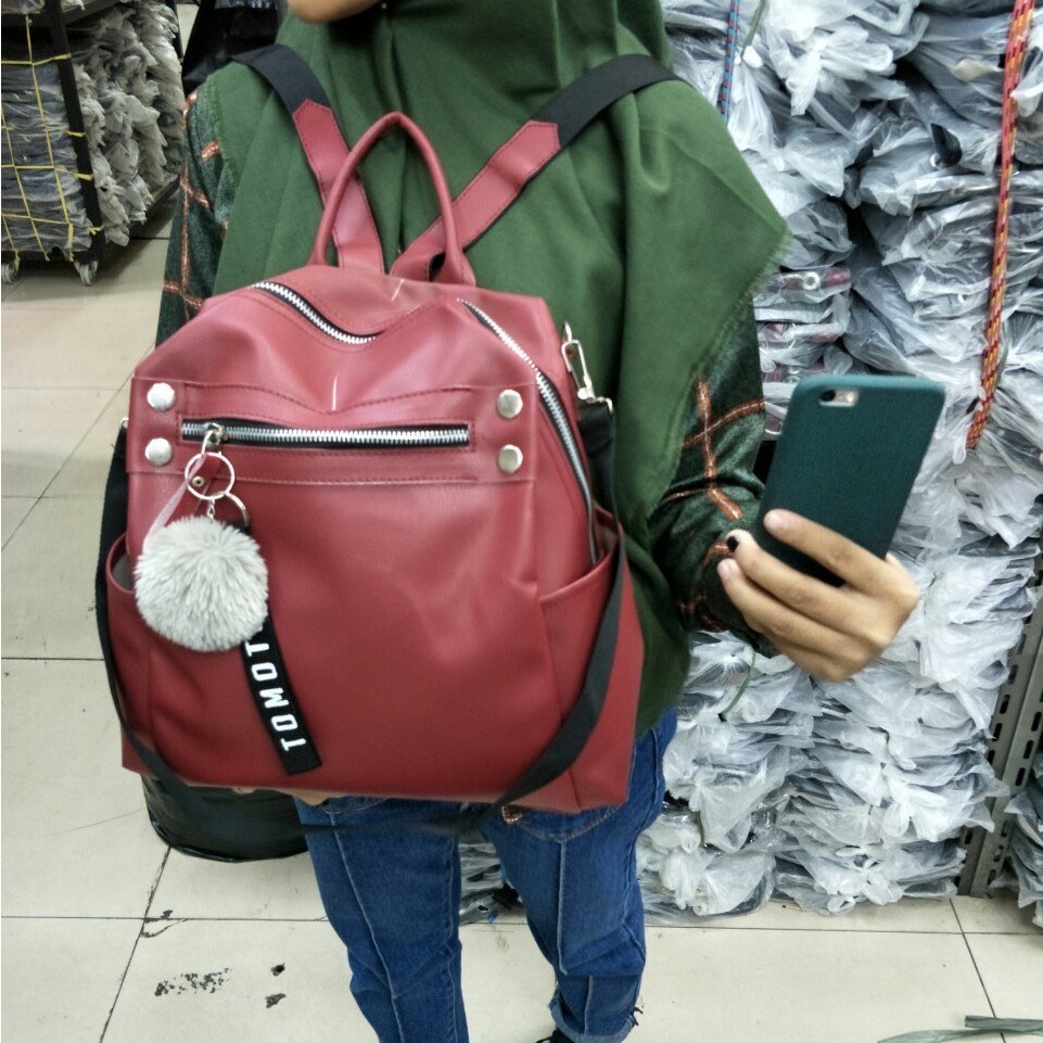 COD√ Multifungsi Selempang Tas Ransel Wanita Backpack Punggung LOKAL FASHION CANTIK sling bag 699