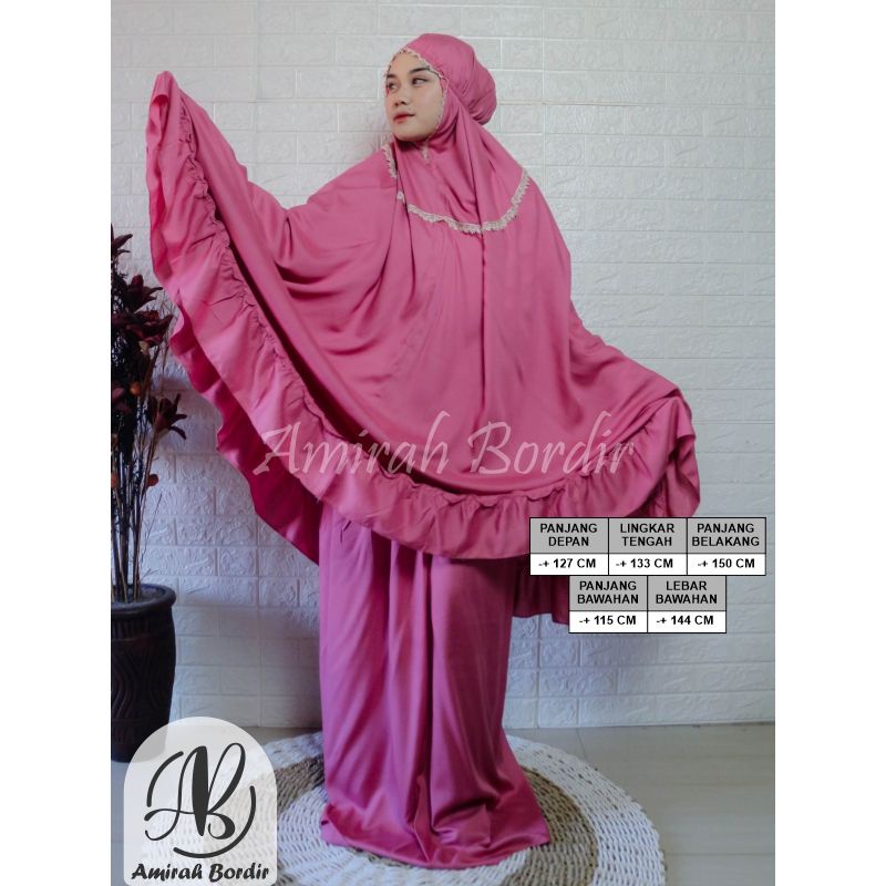 MUKENA DEWASA SUPER JUMBO RAYON POLOS REMPEL RENDA ZIPPER MODEL BISA REQUEST MODEL BIASA  DAN MODEL 2 IN 1 PAKE SLETING