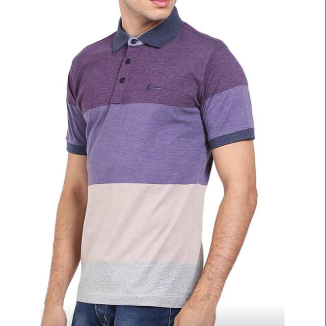 Kaos polo shirt pria HAMMER Ungu Krem Abu