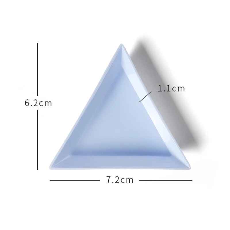 3 Pcs Plastic Triangular Tray Rhinestone Diamond Storage Box / Nail Jewelry Beads Organizer Container Jewelry Tray Holder DIY Tools