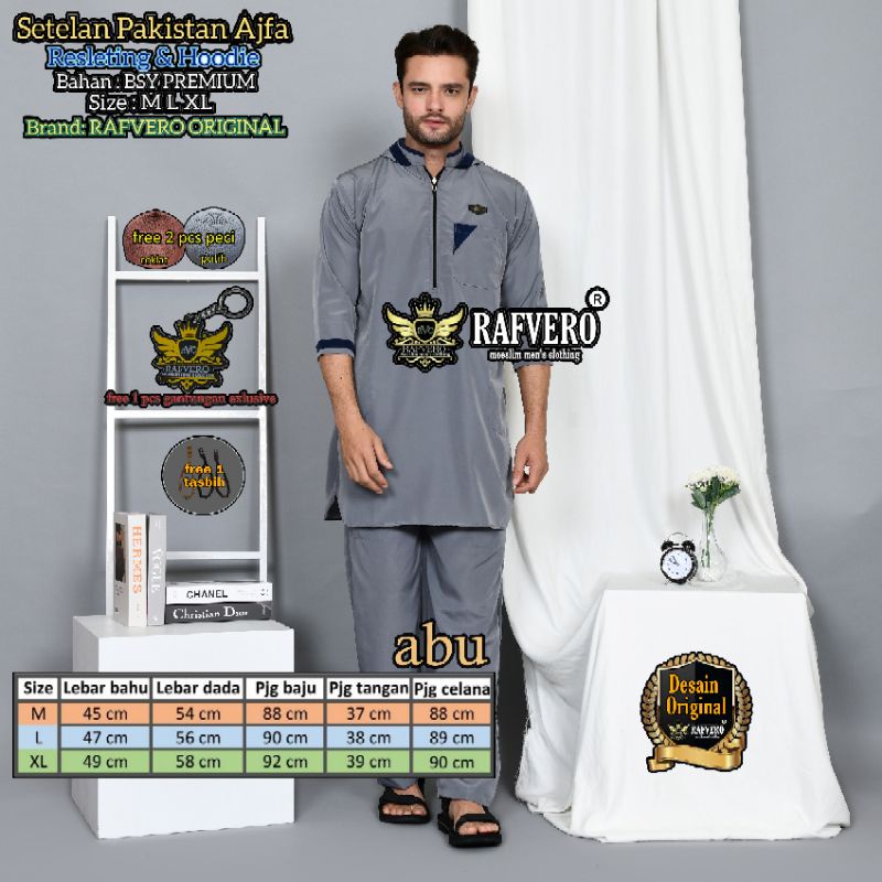 Setelan Pakistan AJFA ORIGINAL RAFVERO - Setelan Baju Muslim Pria