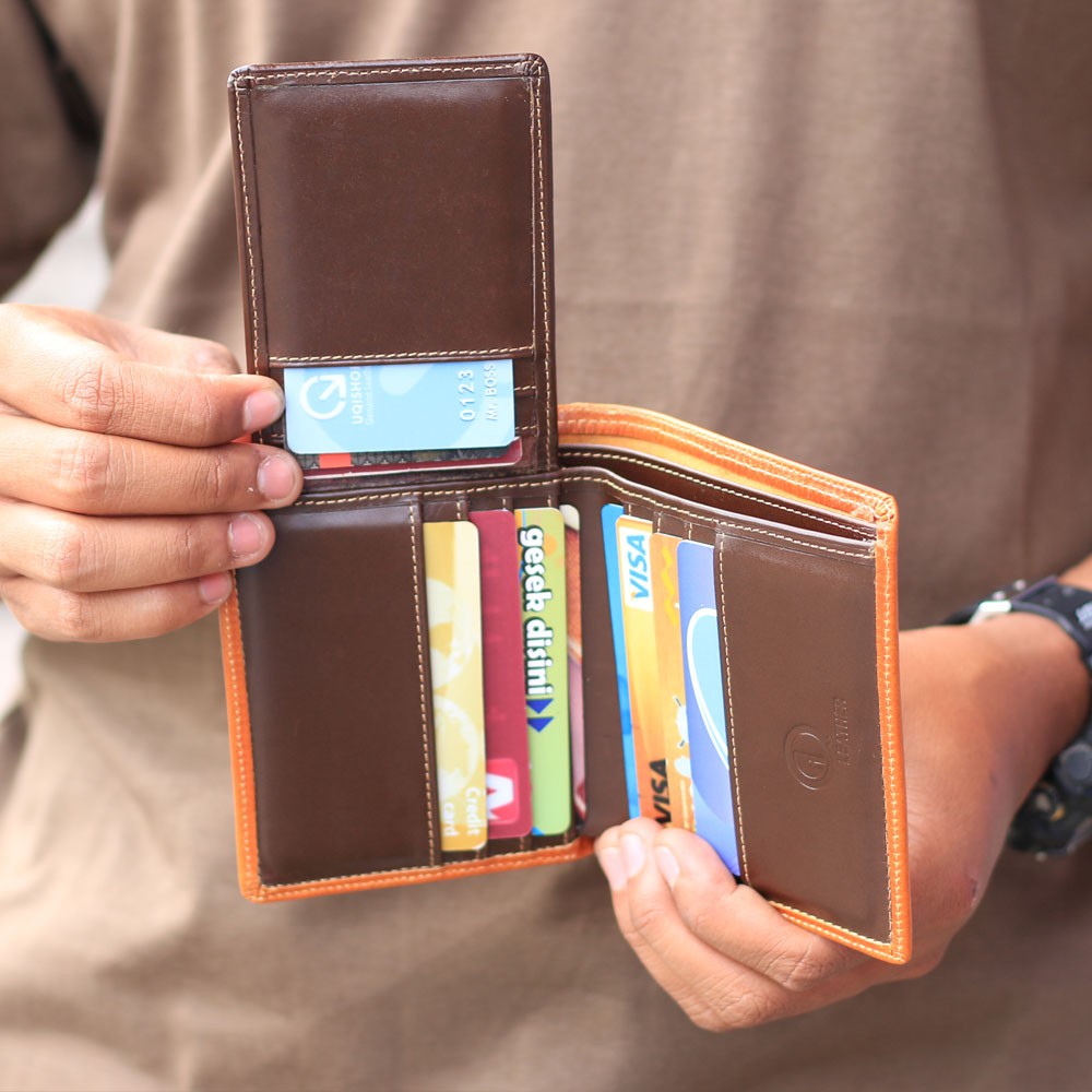 EVREN PREMIUM WALLET - DOMPET KULIT LIPAT PRIA SLIM 15 SLOT ATM EKSKLUSIF ORIGINAL QI LEATHER BAHAN KULIT SAPI BERKUALITAS BONUS BOX DOMPET