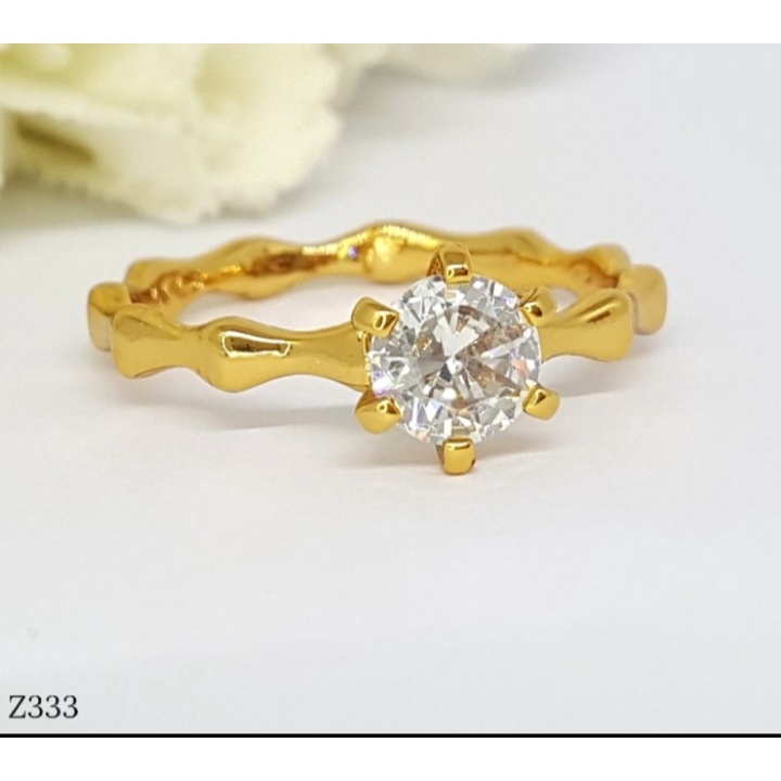 Cincin Berlian Cantik - Perhiasan Xuping Lapis Emas Terlaris Z333