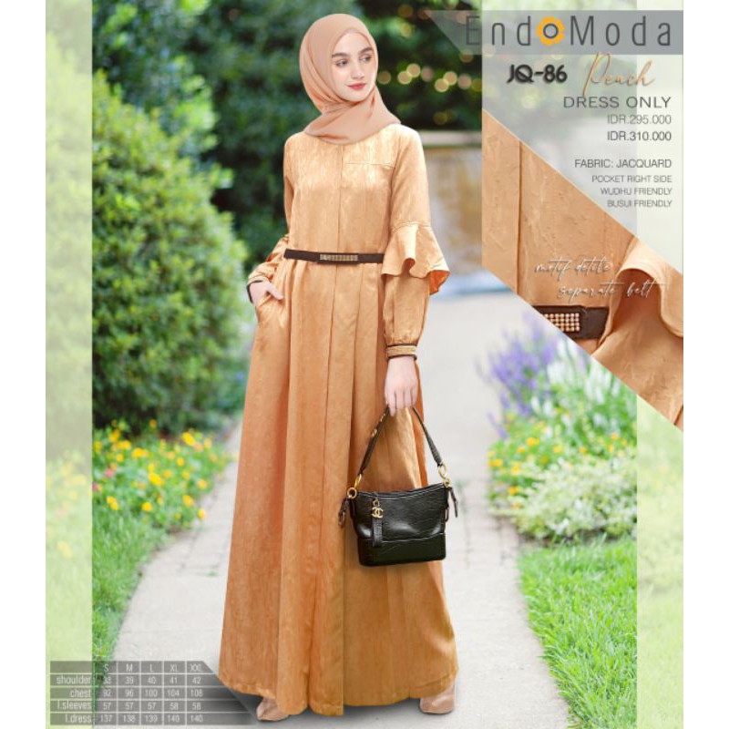 Gamis Original JQ 86 by Endomoda|Gamis Tosca|Gamis Jacquard|Gamis Jumbo|Dress Busui|Dress Syari Adem