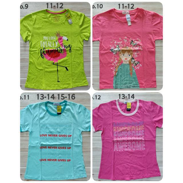 Kaos lengan pendek anak perempuan Aero girls