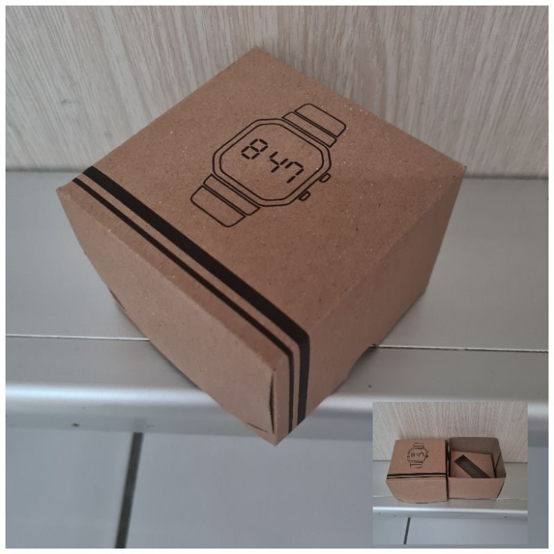 Jam Led kanvas bulat free gift box