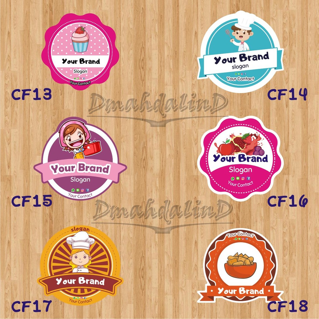 PROMO Cetak Stiker A3 GRATIS Desain Label Logo Makanan Minuman SkinCare Kitchen Cooking Kue Tempelan Shopee Indonesia