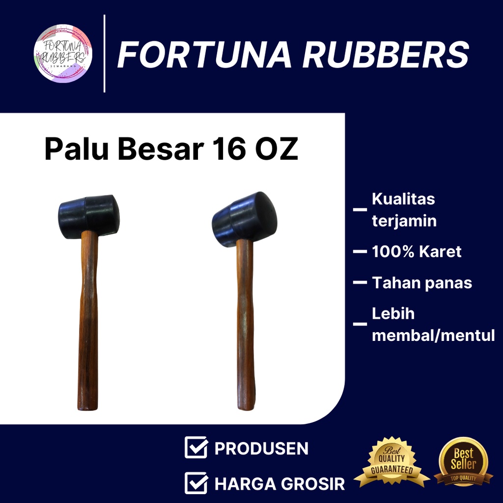 PALU KARET KERAMIK UKURAN 16 OZ / BESAR