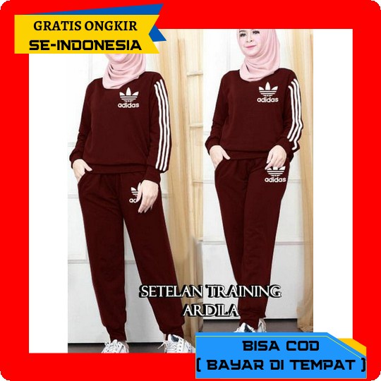 Evelin Hijab Sporty Olahraga Set Baju Olahraga Ori Disha Baju Olahraga Muslimah Baju Sepeda Wanita S