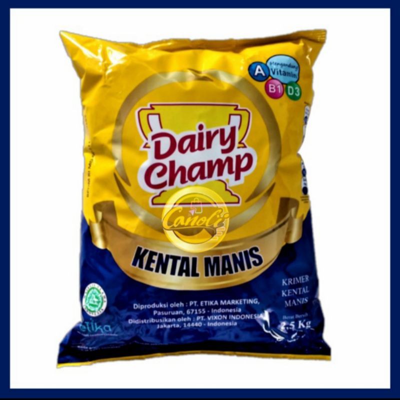 

susu dairy champ 2,5 kg / susu kental manis / skm / krimer malaysia