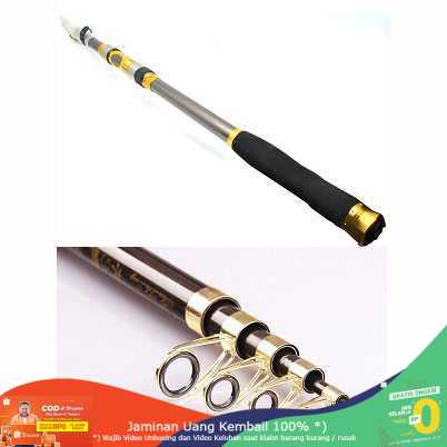 (BISA COD) RVOSTR Yuelong Joran Pancing Portable Telescopic Carbon Fiber