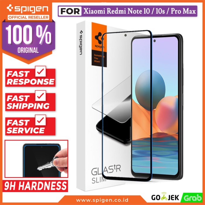 TERBARU- BISA COD Tempered Glass Xiaomi Redmi Note 10 /10s/ Pro Max Spigen Full Cover - Note 10 Pro/