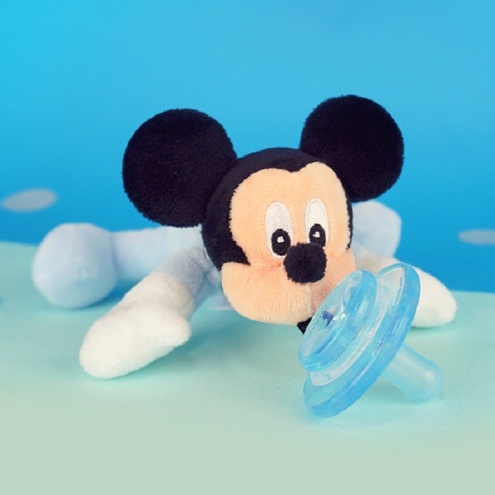 Nookums Disney Mickey Mouse Blue Pacifier with Plushies Empeng dengan Boneka