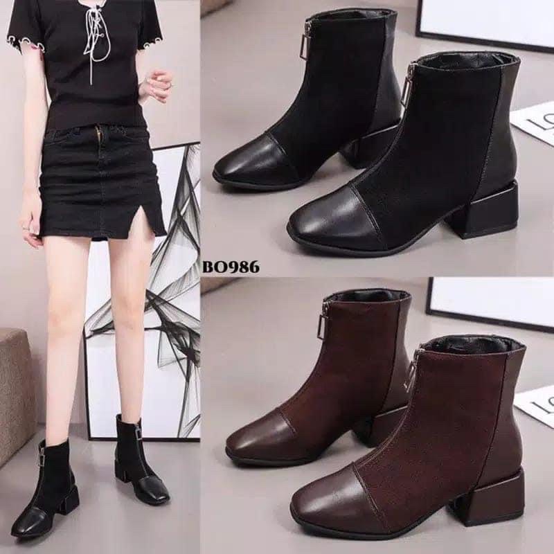 BT36 SEPATU ANKLE BOOTS IMPORT WANITA KOREA BRITISH INGGRIS ORIGINAL