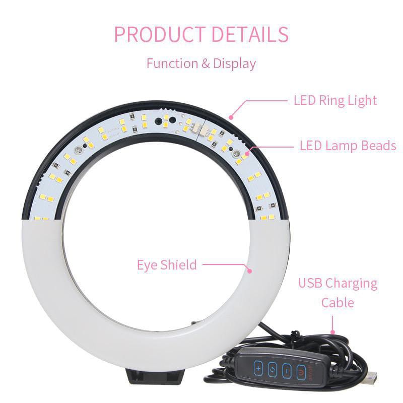 GM JK672 - Ringlight Lampu Selfie 26cm / Lampu Make Up Vlog