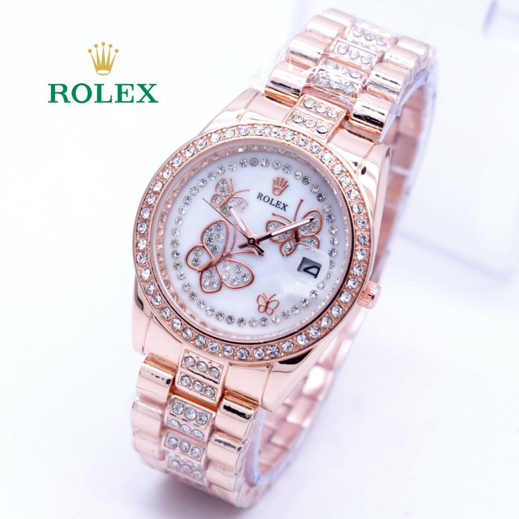 JAM TANGAN CEWEK/WANITA ROLEX KUPU - KUPU
