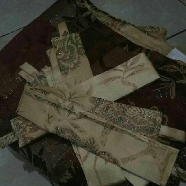 Gordyn Gorden Hordeng Prada (pr) Bunga Garis Emas