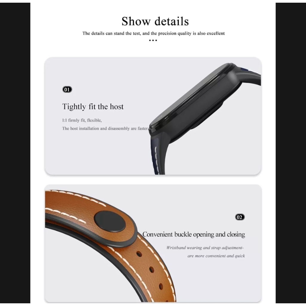 Strap Leather Rubber Kulit PU Talli Xiaomi Mi band 3 4 5 6 Miband 3 4 5 6 Tali jam Cover Case