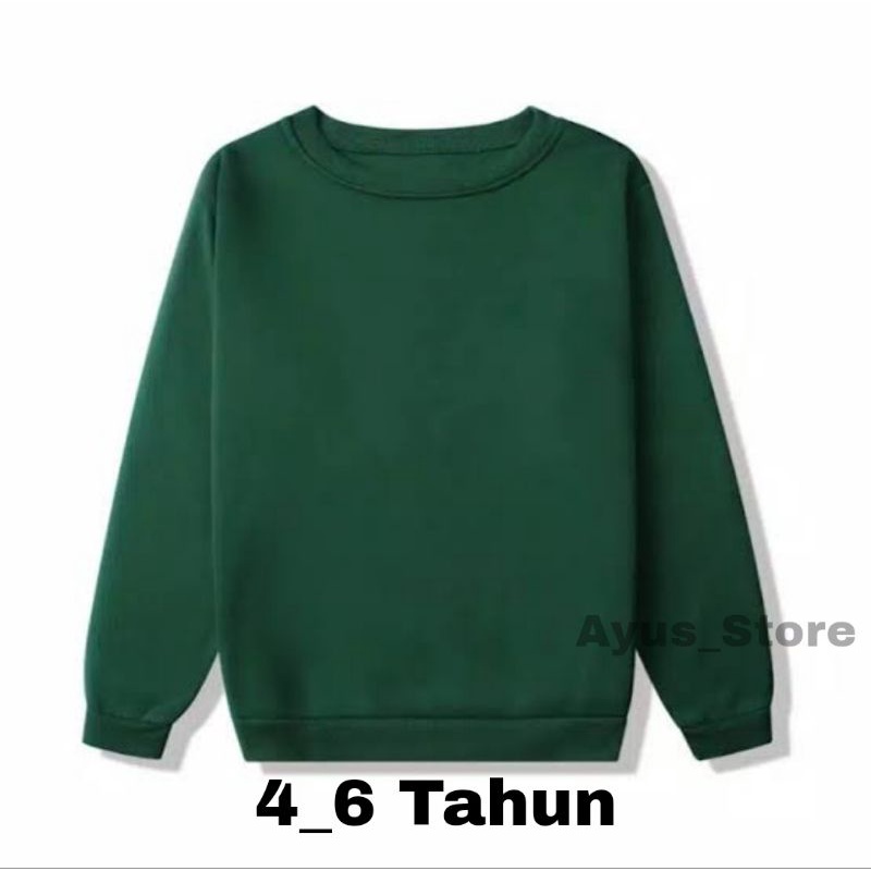 SWEATER ANAK POLOS LAKI LAKI / SWEATER ANAK POLOS WANITA /  SWEATER CREWNECK POLOS / jaket anak