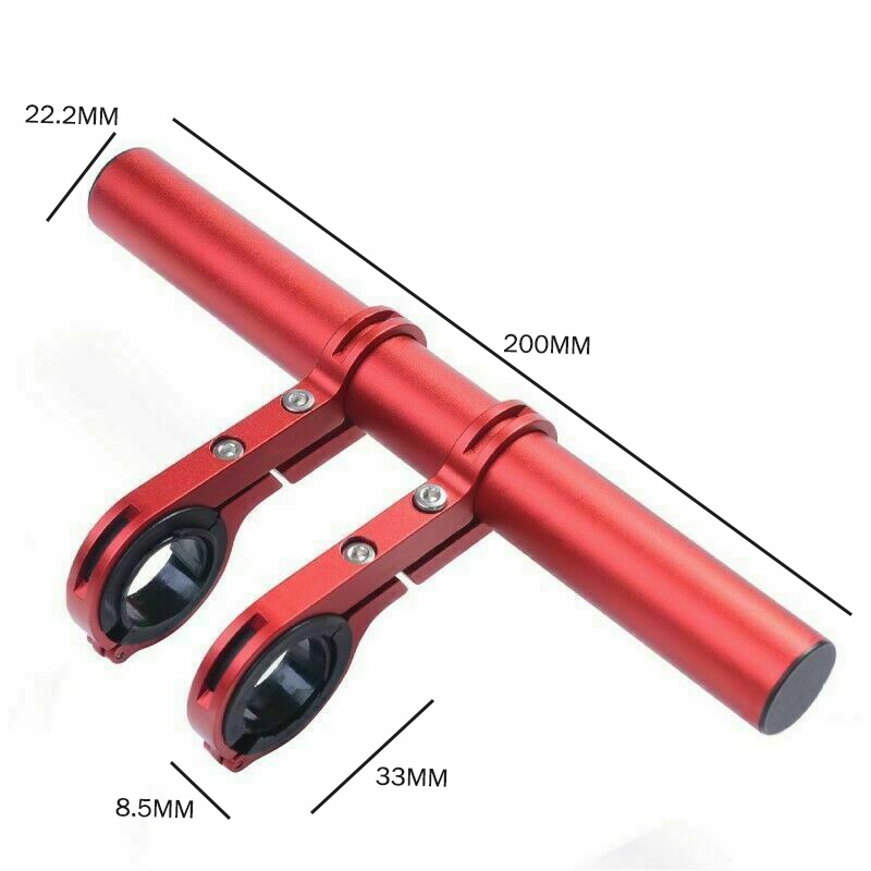 Stang Ekstensi Rak 20cm/30cm Aluminium Alloy Sepeda Handle Bar Bracket Extender Senter Ponsel Mount Pemegang Braket Sepeda Ekstensi Menangani Bar MTB Suku Cadang dan Aksesori