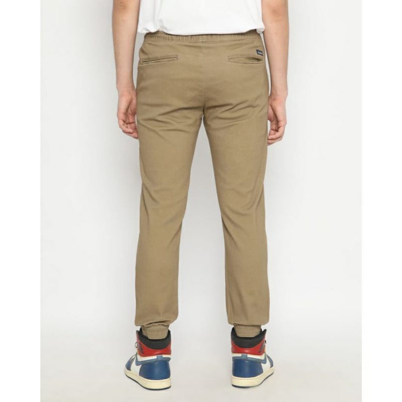 celana jogger pria polos slimfit premium warna mocca joger pants pria