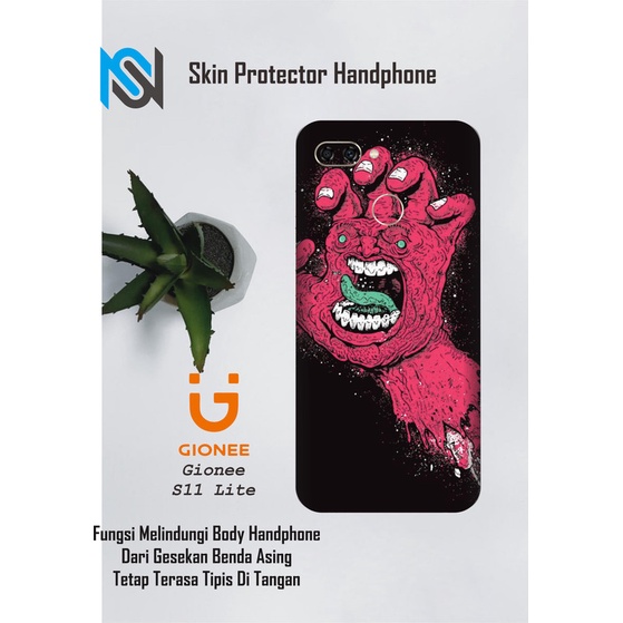 Isi 2pcs Garskin Hp Gionee S11 Lite Motif hand - Free Custom Motif