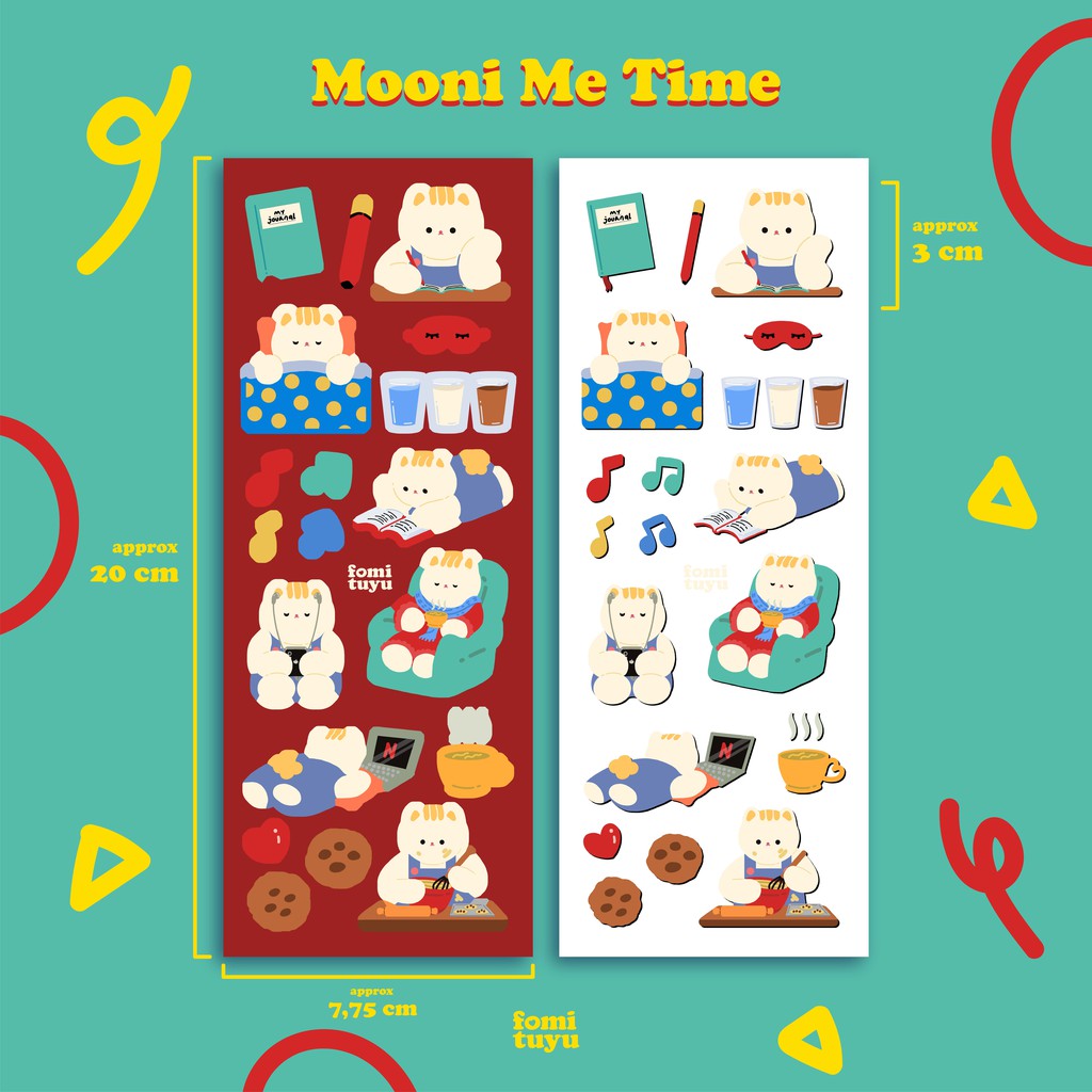 

FOMITUYU Mooni Me Time Sticker Sheet Journal and Deco