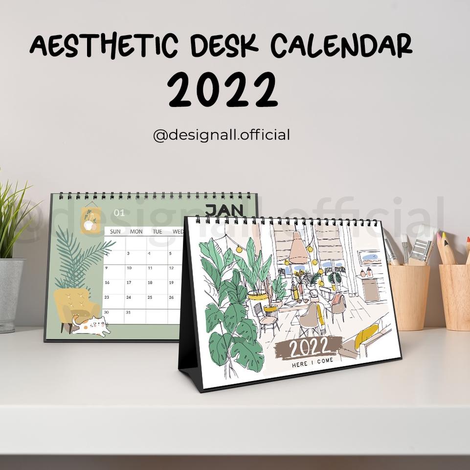 

Y Designall Kalender Meja / Kalender Duduk Aesthetic Tahun 2022 Spiral FM Y0ix ix@YY