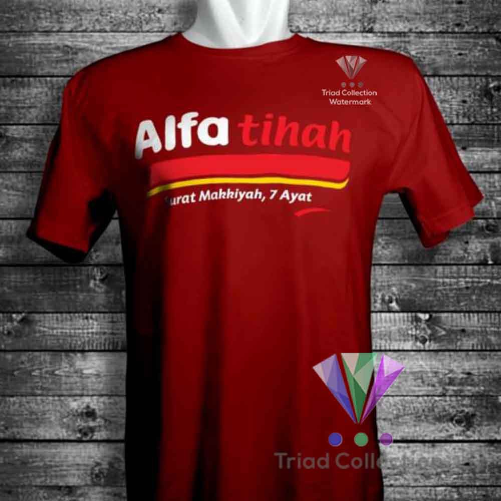 Kaos Dakwah Islami Surat Alfatihah Plesetan Alfamart | Tshirt Baju Distro Muslim Premium - Triad 465-2