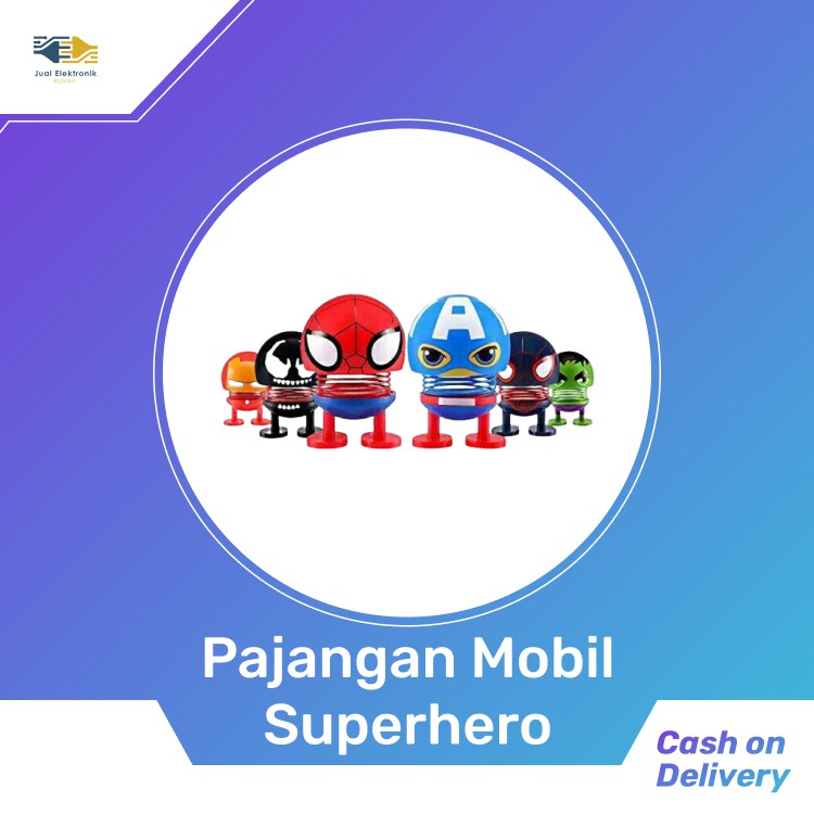 Pajangan Mobil SMILE SUPERHERO Karakter Goyang Kepala Accesories Mobil Mainan