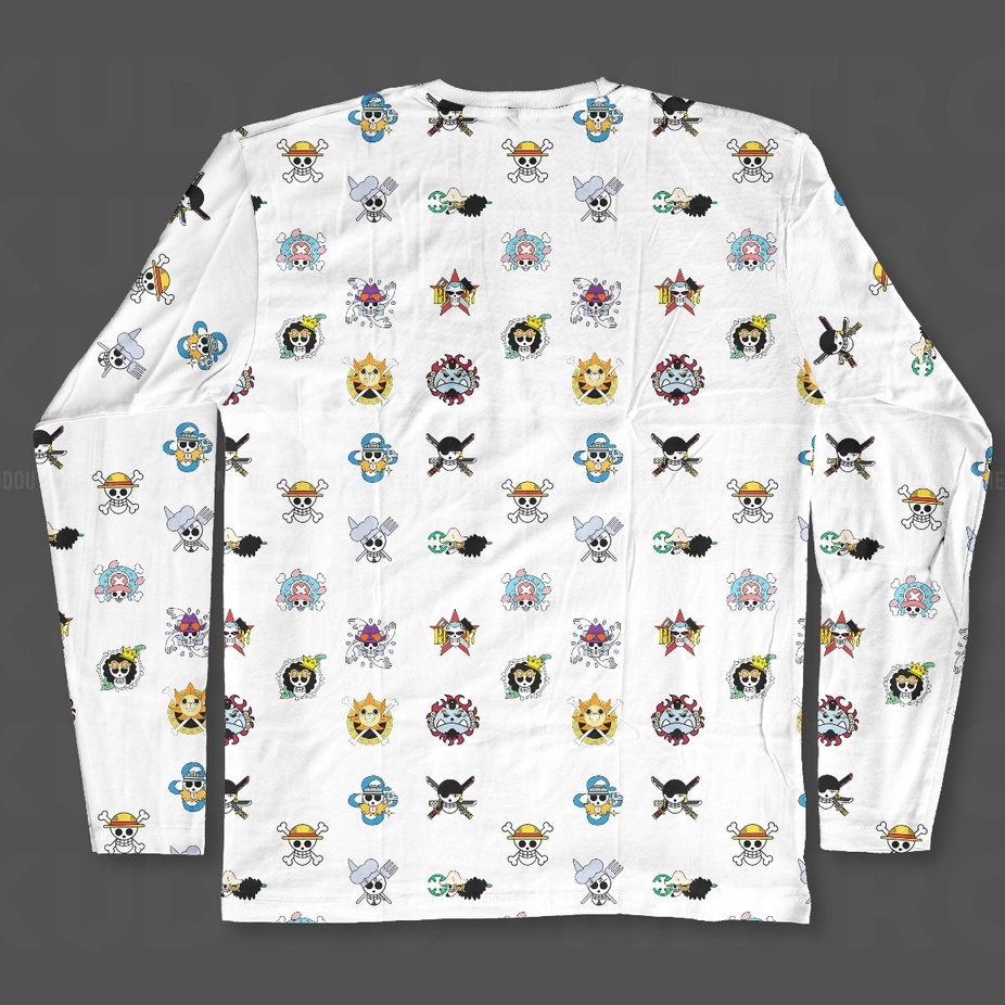 Longsleeve One Piece World White Fullprint Anime Manga