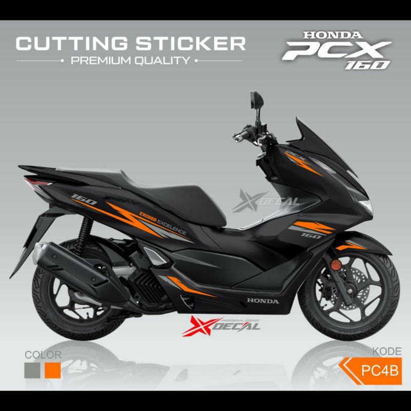 Cutting sticker Honda PCX 160 Hitam