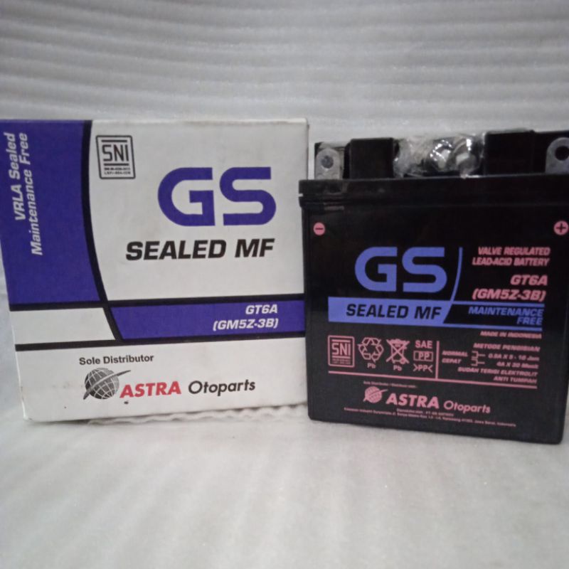 Aki Motor GS Kering GM5Z-3B (GT6A), Asli GS Astra Supra, Mio Sporty